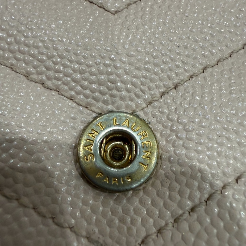 YSL blush pink envelope flap wallet on chain - Picture 10 of 14